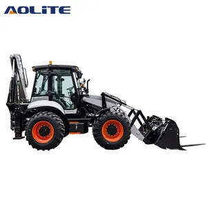 Free Shipping 2.5 Ton Mini Backhoe Excavator Loader 4X4 Compact Tractor With Loader And Backhoe 4CX Backhoe