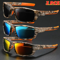 Lunettes de soleil tactiques polarisées UV400 à monture carrée camouflage unisexe pour le cyclisme et les activités de plein air, style transfrontalier Europe-Amérique