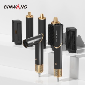 Secador de Pelo Plegable <span class=keywords><strong>6</strong></span> en 1 Binwang con Enchufe Estadounidense, 1200W, Motor DC sin Escobillas de Alta Velocidad, Rizador Automático, 110,000 RPM, Multi-Estilizador - Product Image 1