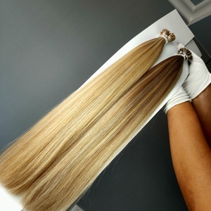 Extensiones de Cabello Humano Remy 100% de Dragonbeauty Factory, Cabello Ruso con Mechas, Extensiones de Cabello con Punta I, Pre-Adheridas con Queratina - Product Image 5