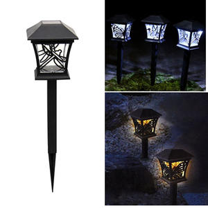 โคมไฟพลาสติกรูปเงาดำสไตล์ญี่ปุ่นสำหรับสวนกลางแจ้งโคมไฟภูมิทัศน์ลานสวนแมลงปอนกผีเสื้อไฟ LED พลังงานแสงอาทิตย์ - Product Image 2