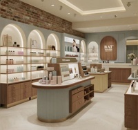 Magasin de cosmétiques M&S, éclairage LED, design intérieur et extérieur, aménagement des meubles pour les boutiques de beauté et de maquillage au détail