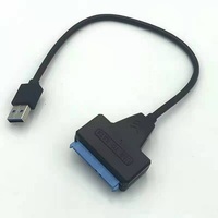 Câble d'extension de disque dur externe USB 3.0 à 2.5 SATA III avec blindage tressé et câble de disque dur SSD 22 broches avec DC pour veste en PVC pour ordinateur