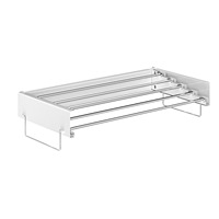Porte-manteau mural pliable dissimulé, barre à serviettes et séchoir à linge, design peu encombrant pour usage intérieur