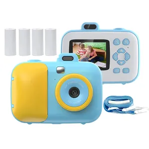 キッズカメラインスタントプリント写真子供用カメラ感熱印刷紙おもちゃ女の子用ギフト2.7k写真カメラ