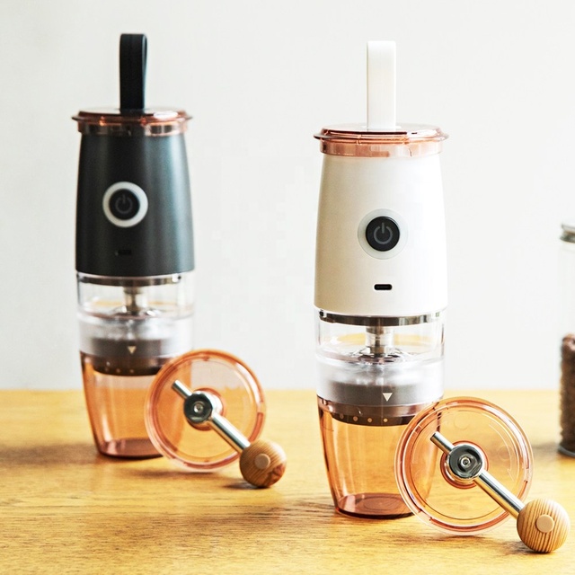 USB Rechargeable Grinder Electric Portable Coffee Bean Grinder Grind Settings Espresso Drip Conical Burr Coffee Grinder