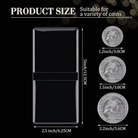 Porte-monnaie en PVC transparent avec logo personnalisé, double poche, protège-monnaie