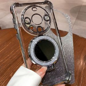 Coque de téléphone pour <span class=keywords><strong>Huawei</strong></span> <span class=keywords><strong>Mate</strong></span> 80 <span class=keywords><strong>Pro</strong></span> Max avec support magnétique miroir, protection anti-chute avec airbag aux quatre coins pour coque de téléphone <span class=keywords><strong>Huawei</strong></span> - Product Image 4