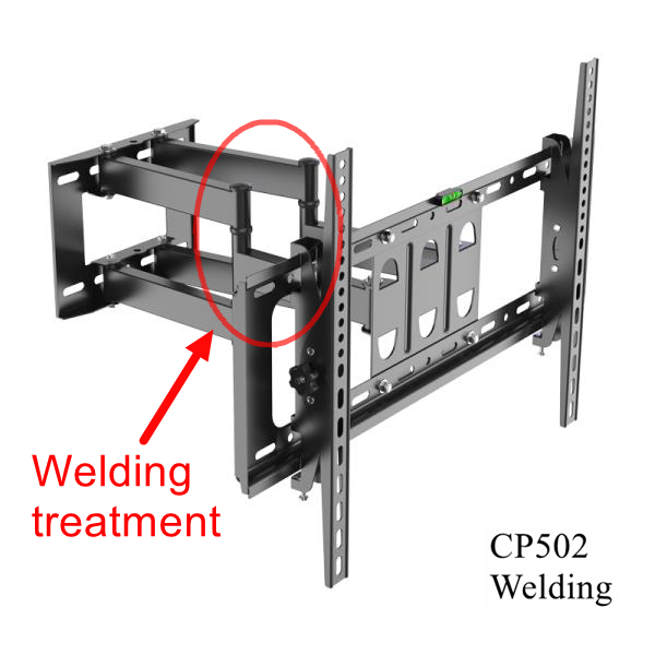 Dual Swing Arm TV Wall Mount with Extension Range 26-65 inch Full Motion Bracket 180° Swivel ±15° Tilt with Reinforced Welded