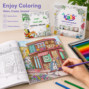 KAIX <span class=keywords><strong>Libro</strong></span> da Colorare per Adulti in Inglese, Grande Formato, 24 Pagine, Arte Floreale da Giardino per Alleviare lo Stress, Regalo, Fornitura al Dettaglio - Product Image 3