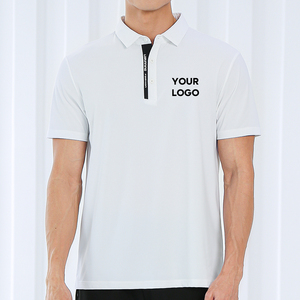 Polo ajustado de nueva temporada, cuello levantado, patrón en relieve personalizado, malla transpirable, uniforme de equipo antiarrugas, Polo - Product Image 3