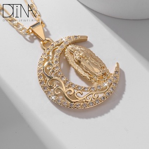 Ciondolo Religioso Femminile di Alta Qualità, Pendente <span class=keywords><strong>Madonna</strong></span> Luna - Product Image 4
