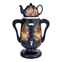 Samovar électrique LEAZO personnalisé en acier inoxydable 3,5 L avec arrêt automatique et protection contre l'ébullition à sec pour usage domestique et hôtelier