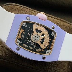 Reloj Mecánico de Lujo para Mujer con Caja de Cerámica Blanca y Esfera con Degradado de Color, Ideal para el Día a Día - Product Image 5