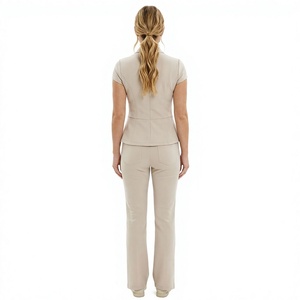 Ensemble de blouses médicales pour femmes, à manches courtes et col, uniforme médical tissé, tenue de travail pour hôpital, clinique, infirmières - Product Image 6