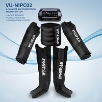Dispositif de compression pneumatique VU-NIPC02 CE MDR, système de thérapie par compression d'air à 6 modes pour le gonflement, la récupération du lymphœdème