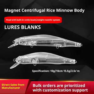 Leurre flottant centrifuge magnétique pour la pêche en eau salée, corps d'appât artificiel à peindre soi-même pour la pêche en mer - Product Image 5