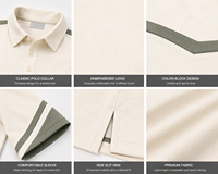 Polo à manches longues de luxe personnalisé avec logo, extensible dans 4 directions, style preppy, décontracté, séchage rapide, respirant, vintage, polos de golf à manches longues