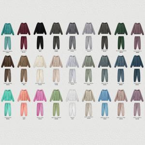 Оптовая продажа, высококачественный 100% хлопковый спортивный костюм свободного покроя, толстовки большого размера и спортивные штаны, спортивный костюм - Product Image 4