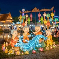 Lebendige Freizeitpark-Laternen-Interaktionsdekoration für Neujahr Innen-/Außenbereich Themenpark-Lichtshow