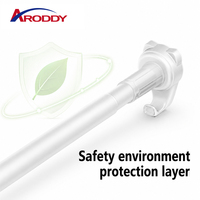 ARODDY ODM Tringle à rideau réglable robuste sans perçage de 25 mm, 62,99-98,43 pouces, en acier au carbone, avec verrouillage interne et crochets