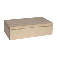 Scatola in legno vuoto di alta qualità non dipinta multifunzionale Decoupage in legno e scatola di articoli vari