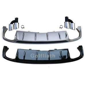 Diffuseur arrière de Type <span class=keywords><strong>S5</strong></span> avec gorge de queue pour 2017-2018 <span class=keywords><strong>Audi</strong></span> A5 S Line Kit de carrosserie de mise à niveau de pare-chocs arrière Diffuse avec échappement - Product Image 2