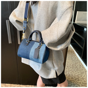 Set <span class=keywords><strong>di</strong></span> Borse da Donna <span class=keywords><strong>di</strong></span> Lusso Personalizzate, <span class=keywords><strong>Borsa</strong></span> a Tracolla in Denim <span class=keywords><strong>di</strong></span> Grande Capacità, Borse Tote Impermeabili in <span class=keywords><strong>Jeans</strong></span> - Product Image 3