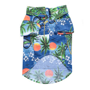 Sang Trọng Mùa Hè Màu Xanh Bông Con Chó Mèo Áo Sơ Mi XS Kích Thước In Hawaii Lấy Cảm Hứng Từ Teddy Mô Hình Năm Mới Của Vật Nuôi Sang Trọng Phụ Kiện Miễn Phí - Product Image 5
