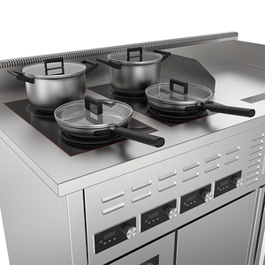 Thương mại 4 Burner Bếp cảm ứng với cảm ứng vỉ nướng và tủ đông tùy chỉnh thiết bị nấu ăn cho nhà hàng - Product Image 2