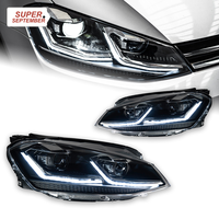 Pour Golf 7, ensemble de phares, modèle 13-17, 12V 30W, phares à LED avec clignotants dynamiques et feux de jour