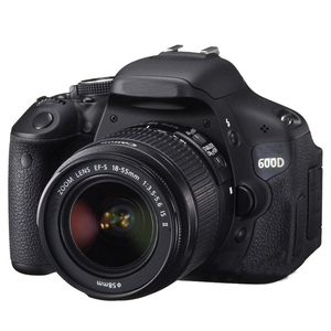 Appareil photo reflex numérique d'occasion 600D APS demi-format, niveau d'entrée, 1080p Full HD, avec objectif EF-S 18-55mm F/3.5-5.6 IS II - Product Image 1