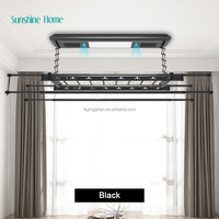 Séchoir à linge télescopique électrique en aluminium, pliable et chauffant, à fixation au plafond, pour usage intérieur et balcon