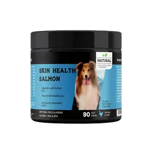High Quality Dog Supplements Dog Skin Salmon Chews Dogs Natural Omega 3 Salmon Oil Skin & Coat