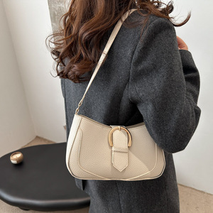 2025 New Fashion Solid Color French <strong>Small</strong> Hand Bag French Texture Popular <strong>White</strong> Underarm <strong>Handbags</strong> for Outdoor Female - Product Image 3