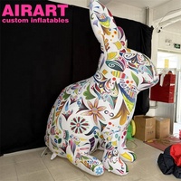 Mascotte gonflable lapin mignon sur mesure pour la décoration d'événements, mascotte de ballon gonflable lapin de dessin animé