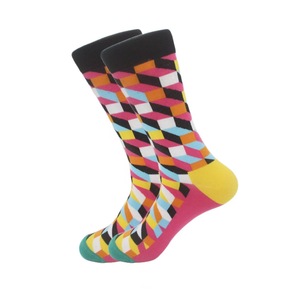 <span class=keywords><strong>Chaussettes</strong></span> mi-mollet tendance à motif lignes attrayantes en coton antidérapantes, prix bas, vente en gros, personnalisables, confortables pour femmes, printemps-automne - Product Image 6