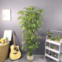 Bambous artificiels en pot de haute qualité de 150 cm - Résistants aux UV, durables, écologiques, toucher naturel, aspect réaliste, luxe