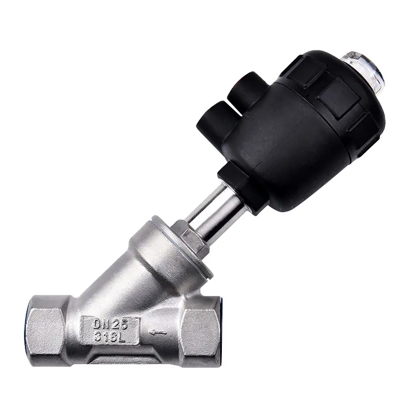 Valvola pneumatica del vapore della sede angolare pneumatica del motore 316L casting DN25 smc