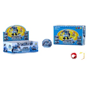<span class=keywords><strong>Mini</strong></span> juego de bloques de construcción coche de policía de Ciudad 6 en 1robot juguetes para niño - Product Image 4