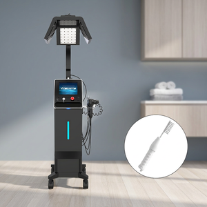 หมวกบำบัดด้วยแสงอินฟราเรดสีแดงร้อนแบบยืน  สำหรับการรักษาด้วย LED  ช่วยเร่งการเจริญเติบโตของเส้นผม ป้องกันผมร่วง ผ่อนคลายหนังศีรษะ บรรเทาอาการ  สำหรับใช้ในร้านเสริมสวย - Product Image 1