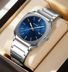 Sleek square Quartz <b>Watch</b> Polished Zinc Alloy Case Scratch Resistant Glass Lightweight Popular New Arrival Customizable logo - Product Image 2