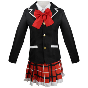 Disfraz de Rikka Takanashi para mujer, conjunto de ropa de Anime, chaqueta negra, falda, talla adulta - Product Image 5