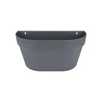 Pagar dinding tanaman gantung pot plastik dalam ruangan luar ruangan setengah putaran pemegang pagar balkon rel tampilan herbal bunga taman