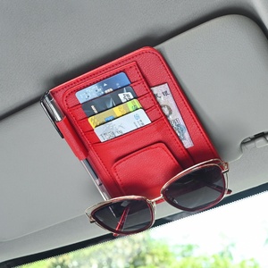 Boshiho Customized Logo Slim <b>Card</b> <b>Holder</b> for Car <b>Card</b> <b>Holder</b> Glass case <b>Holder</b> in Car - Product Image 1