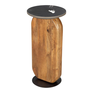 Mesa Auxiliar de Madera Maciza Premium Hecha a Mano, Mueble Decorativo de Madera Natural Elegante para Dormitorio o Sala de Estar - Product Image 2