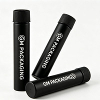 Tubo de Vidrio Preenvasado a Prueba de Niños, Negro, Suave, de 90mm, 115mm, 125mm, para Conos de Cigarrillos, con Logotipo