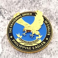 Emblème d'aigle philippin en métal 3D, or, argent, noir, universel, pour coffre arrière de voiture, carrosserie modifiée, luxe, autocollant 3M imperméable