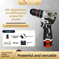 Perceuse sans fil de précision 16,8 V - Perceuse à percussion tout aluminium à trois vitesses avec moteur en cuivre pur