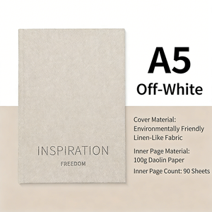 Carnet de notes A5 personnalisé avec couverture en lin de qualité supérieure, motif feuille d'or 2027, couverture rigide en tissu bleu et jaune - Product Image 6